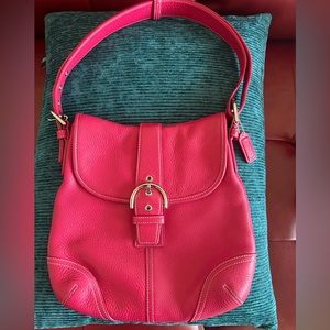 Coach Pink Leather Shoulder Bag
